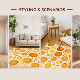 Ultra Soft Area Rug, Non Slip, Stain Resistant, Washable Area Rugs for Living Room, Bedroom, Vibrant Oval Shaggy Elegance(Orange)