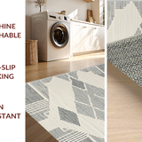 Elegant Ivory Geometric Weave(Gray)