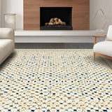 Ultra Soft Area Rug, Non Slip, Stain Resistant, Washable Area Rugs for Living Room, Bedroom, Stylish Neutral Animal Illustrations(Beige)
