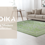 Ultra Soft Area Rug, Non Slip, Stain Resistant, Washable Area Rugs for Living Room, Bedroom, Chic Organic Textured Aesthetic(Gray)