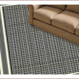 Ultra Soft Area Rug, Non Slip, Stain Resistant, Washable Area Rugs for Living Room, Bedroom, Contemporary Lattice Patterned Beauty(Black)