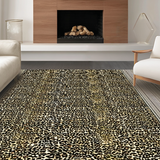 Ultra Soft Area Rug, Non Slip, Stain Resistant, Washable Area Rugs for Living Room, Bedroom, Contemporary Cheetah Inspired Design(Brown)