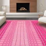 Lively Earthy Crocodile Motif(Pink)