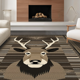 Ultra Soft Area Rug, Non Slip, Stain Resistant, Washable Area Rugs for Living Room, Bedroom, Modern Rustic Blend of Textures(Brown)
