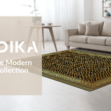Ultra Soft Area Rug, Non Slip, Stain Resistant, Washable Area Rugs for Living Room, Bedroom, Lustrous Gold Textured Fantasy(Gold)