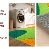 Ultra Soft Area Rug, Non Slip, Stain Resistant, Washable Area Rugs for Living Room, Bedroom, Irregular Cat Shaped(Green)