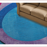 Ultra Soft Area Rug, Non Slip, Stain Resistant, Washable Area Rugs for Living Room, Bedroom, Magic Circle Pattern Witch(Blue)