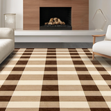 Ultra Soft Area Rug, Non Slip, Stain Resistant, Washable Area Rugs for Living Room, Bedroom, Inviting Warm-toned Trellis Visual(Beige)