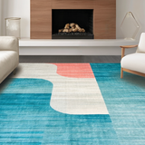 Ultra Soft Area Rug, Non Slip, Stain Resistant, Washable Area Rugs for Living Room, Bedroom, Aqua Multicolor Gradient Rug(Blue)