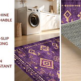 Ultra Soft Area Rug, Non Slip, Stain Resistant, Washable Area Rugs for Living Room, Bedroom, Richly Textured Modern Palette(Purple)