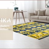 Ultra Soft Area Rug, Non Slip, Stain Resistant, Washable Area Rugs for Living Room, Bedroom, Vintage Distressed Kitchen Entryway Rug(Yellow)