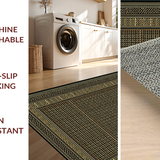 Ultra Soft Area Rug, Non Slip, Stain Resistant, Washable Area Rugs for Living Room, Bedroom, Artisan Crafted Gold Dynamics(Gold)