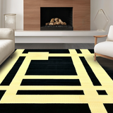 Ultra Soft Area Rug, Non Slip, Stain Resistant, Washable Area Rugs for Living Room, Bedroom, Artistic Dice-Inspired Floor Accent(Beige)