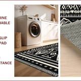 Ultra Soft Area Rug, Non Slip, Stain Resistant, Washable Area Rugs for Living Room, Bedroom, Trendy Monochrome Animal Motif(Black)