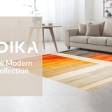 Ultra Soft Area Rug, Non Slip, Stain Resistant, Washable Area Rugs for Living Room, Bedroom, Elegant Earthy Ogee Design(Orange)