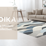 Ultra Soft Area Rug, Non Slip, Stain Resistant, Washable Area Rugs for Living Room, Bedroom, Rustic Monochrome Scalloped Style(Gray)
