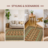 Ultra Soft Area Rug, Non Slip, Stain Resistant, Washable Area Rugs for Living Room, Bedroom, Contemporary Soft Color Palette(Brown)