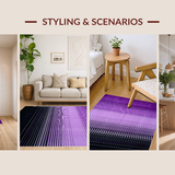 Ultra Soft Area Rug, Non Slip, Stain Resistant, Washable Area Rugs for Living Room, Bedroom, Abstract Gradient Ombre Aesthetic(Purple)