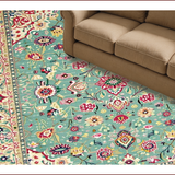 Ultra Soft Area Rug, Non Slip, Stain Resistant, Washable Area Rugs for Living Room, Bedroom, Artful Eclectic Geometric Pattern(Blue)