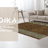 Ultra Soft Area Rug, Non Slip, Stain Resistant, Washable Area Rugs for Living Room, Bedroom, Elegant Warm Toned Animal Design(Brown)