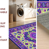 Ultra Soft Area Rug, Non Slip, Stain Resistant, Washable Area Rugs for Living Room, Bedroom, Artistic Psychedelic Patterned Elegance(Yellow)