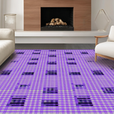 Ultra Soft Area Rug, Non Slip, Stain Resistant, Washable Area Rugs for Living Room, Bedroom, Chic Abstract Irregular Tiling Art(Purple)