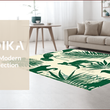 Ultra Soft Area Rug, Non Slip, Stain Resistant, Washable Area Rugs for Living Room, Bedroom, Jungle Abstract Animal(Green)
