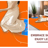 Ultra Soft Area Rug, Non Slip, Stain Resistant, Washable Area Rugs for Living Room, Bedroom, Energetic Field Layout Decor(Orange)