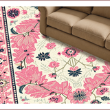 Ultra Soft Area Rug, Non Slip, Stain Resistant, Washable Area Rugs for Living Room, Bedroom, Boho Distressed Pink Beige Living Room Rug(Pink)