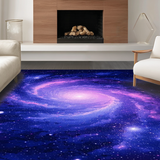 Ultra Soft Area Rug, Non Slip, Stain Resistant, Washable Area Rugs for Living Room, Bedroom, Charming Space Odyssey Imagery(Purple)