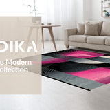Ultra Soft Area Rug, Non Slip, Stain Resistant, Washable Area Rugs for Living Room, Bedroom, Striking Modernist Geometric Appeal(Gray)