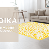 Ultra Soft Area Rug, Non Slip, Stain Resistant, Washable Area Rugs for Living Room, Bedroom, Elegant Daisy Pattern in Soft Neutrals(Yellow)