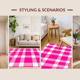 Charming Geometric Smiley Motif(Pink)