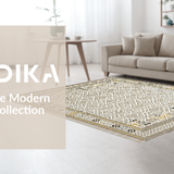 Contemporary Artful Medallion Design(Gray)