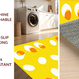 Ultra Soft Area Rug, Non Slip, Stain Resistant, Washable Area Rugs for Living Room, Bedroom, Whimsical Soft Curved Design(Yellow)