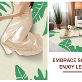 Ultra Soft Area Rug, Non Slip, Stain Resistant, Washable Area Rugs for Living Room, Bedroom, Playful Earth Tones Animal Motif(Green)