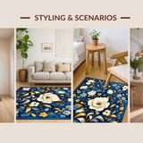 Luxe Golden Floral Accents(Blue)