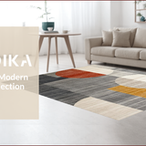 Ultra Soft Area Rug, Non Slip, Stain Resistant, Washable Area Rugs for Living Room, Bedroom, Chic Minimalist Monochrome Design(Gray)