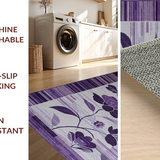 Ultra Soft Area Rug, Non Slip, Stain Resistant, Washable Area Rugs for Living Room, Bedroom, Elegant Modern Abstract Palette(Purple)