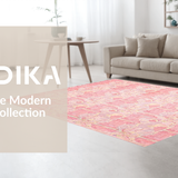 Ultra Soft Area Rug, Non Slip, Stain Resistant, Washable Area Rugs for Living Room, Bedroom, Sweet Bow Knot Rose Pink Vanity Rug Accent(Pink)