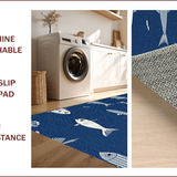 Ultra Soft Area Rug, Non Slip, Stain Resistant, Washable Area Rugs for Living Room, Bedroom, Rustic Multicolored Nature Theme(Blue)