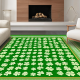 Ultra Soft Area Rug, Non Slip, Stain Resistant, Washable Area Rugs for Living Room, Bedroom, Playful St. Patrick's Day Entry Mat(Green)