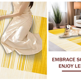 Ultra Soft Area Rug, Non Slip, Stain Resistant, Washable Area Rugs for Living Room, Bedroom, Rustic Earthy Tones Runner(Yellow)