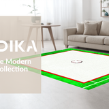 Ultra Soft Area Rug, Non Slip, Stain Resistant, Washable Area Rugs for Living Room, Bedroom, Sporty Graphic Red Accent(White)