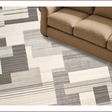 Ultra Soft Area Rug, Non Slip, Stain Resistant, Washable Area Rugs for Living Room, Bedroom, Contemporary Soft Earthy Textured Motif(Beige)