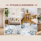 Cozy Weathered Floral Elegance(Blue)