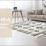 Ultra Soft Area Rug, Non Slip, Stain Resistant, Washable Area Rugs for Living Room, Bedroom, Minimalist Tribal Kitchen Stain-Resistant Floor Mat(Black)