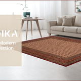 Ultra Soft Area Rug, Non Slip, Stain Resistant, Washable Area Rugs for Living Room, Bedroom, Charming Multicolor Textured Weave(Brown)
