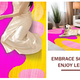 Ultra Soft Area Rug, Non Slip, Stain Resistant, Washable Area Rugs for Living Room, Bedroom, Delicate Cozy Blush Hue Fusion(Yellow)