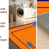 Ultra Soft Area Rug, Non Slip, Stain Resistant, Washable Area Rugs for Living Room, Bedroom, Vibrant Retro Game Aesthetic(Orange)
